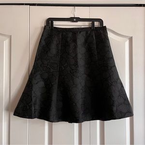J. Crew Factory NWT jacquard print black a-line tulip skirt Size 6